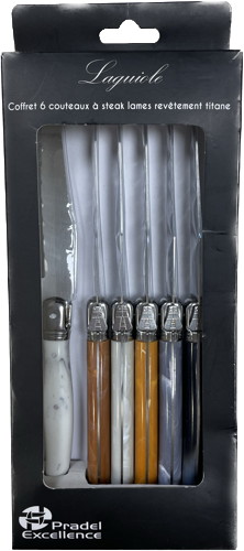 SET DE 6 COUTEAUX À STEAK "LES MARBRÉS"