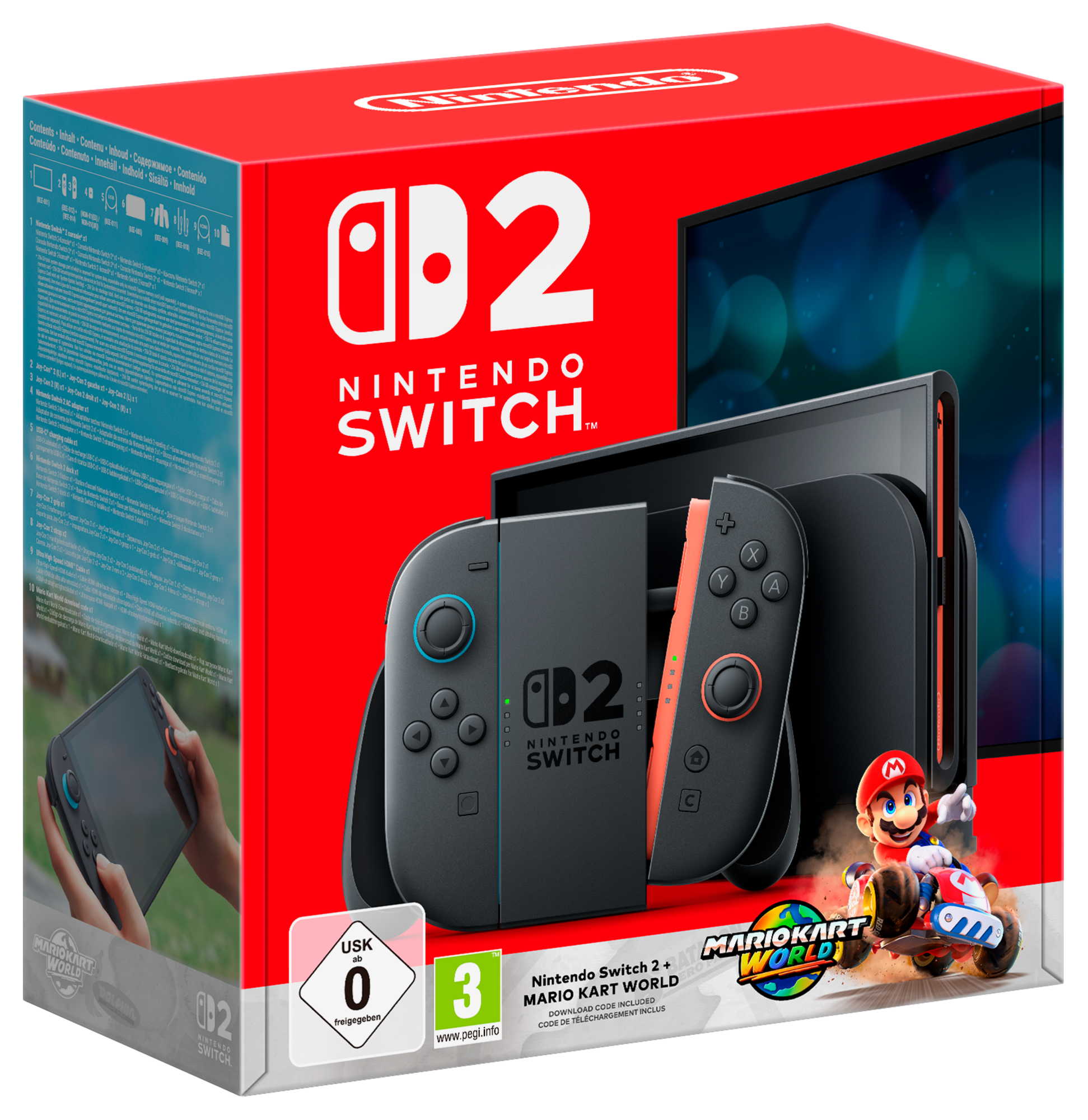 PACK CONSOLE NINTENDO SWITCH 2 + MARIO KART WORLD + PAIRE DE JOY-CON SWITCH 2
