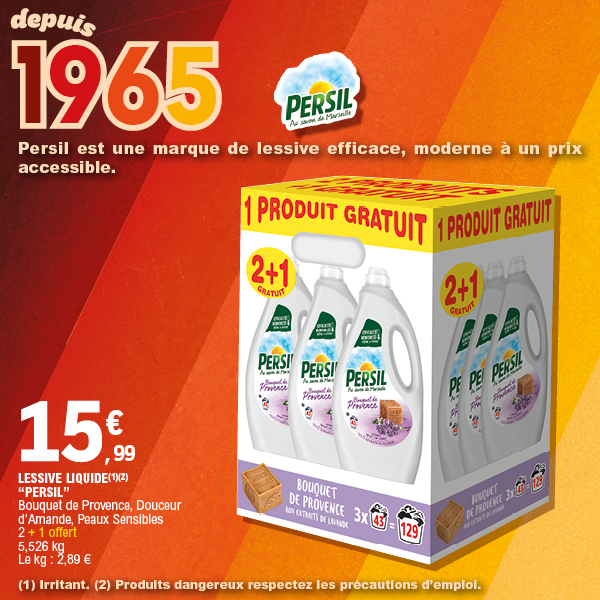 LESSIVE LIQUIDE(1)(2)