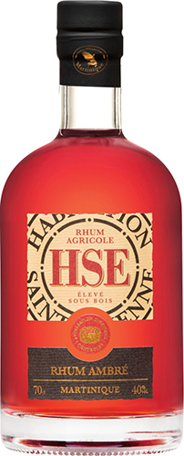 RHUM AGRICOLE AMBRÉ MARTINIQUE AOC 
ÉLEVÉ SOUS BOIS