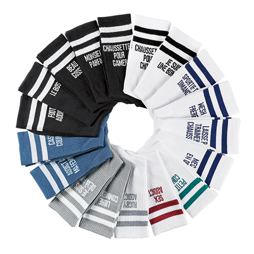 CHAUSSETTES SPORT À MESSAGES