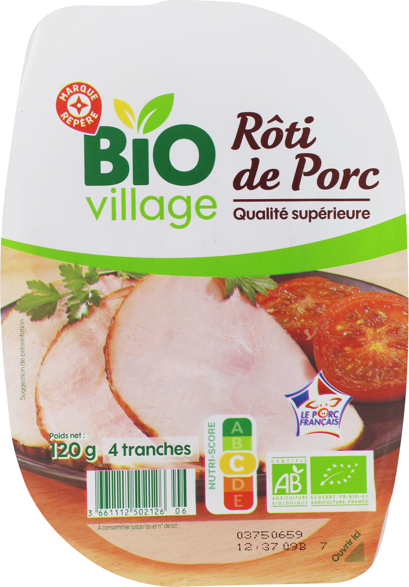 RÔTI DE PORC CUIT DE QUALITÉ SUPÉRIEURE BIO
