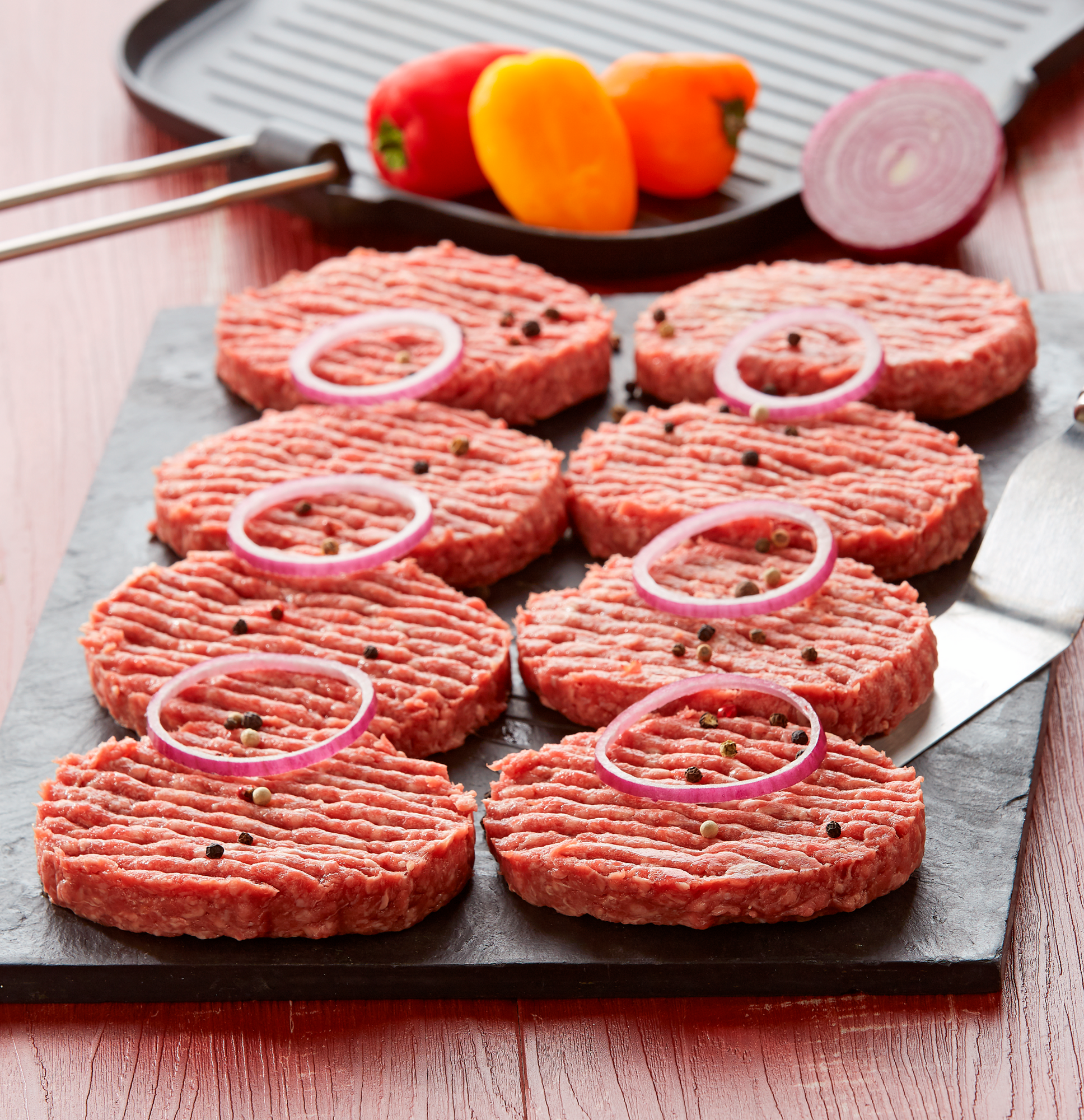 8 STEAKS HACHÉS PUR BOEUF 15% MAT. GR.