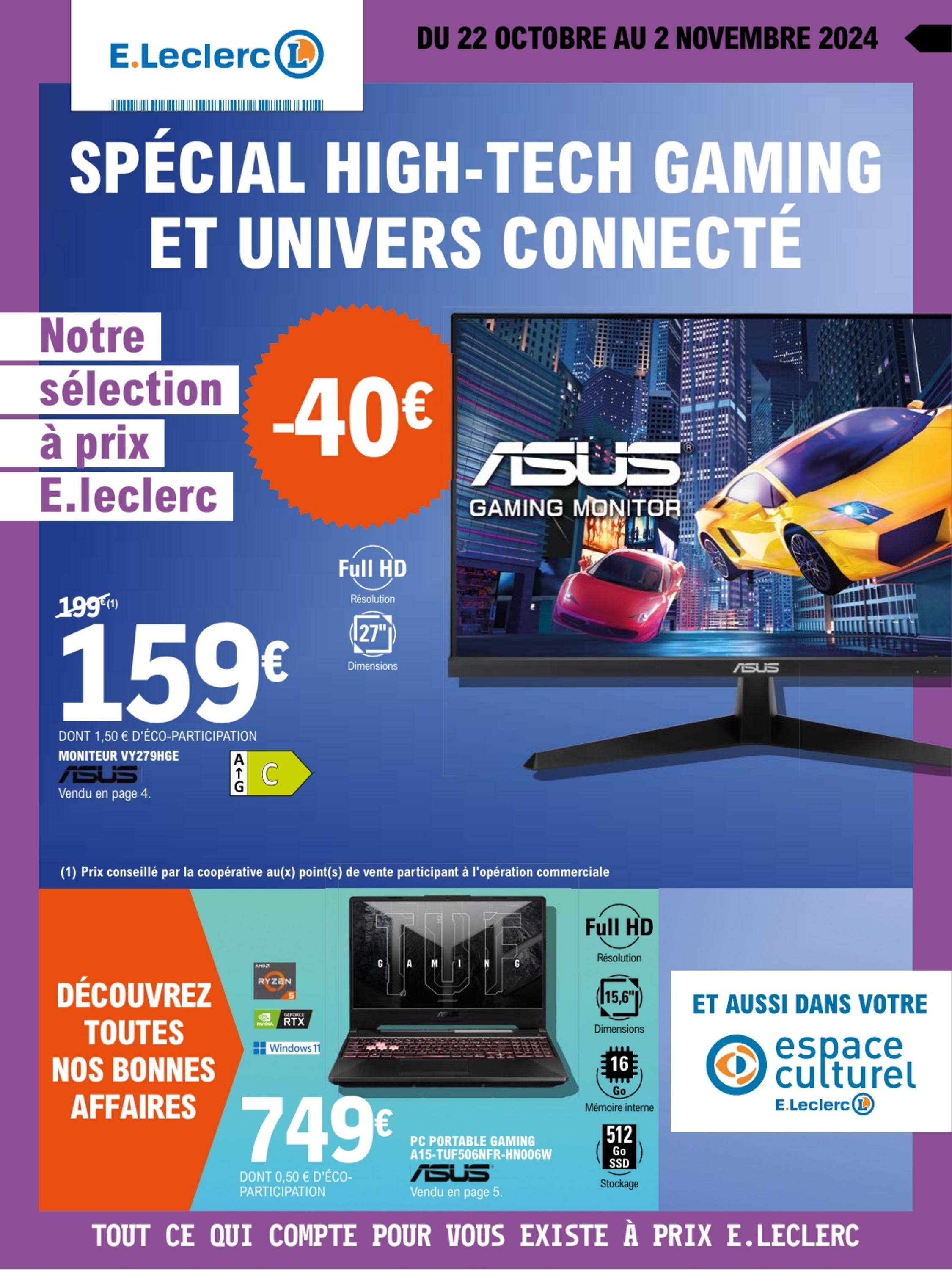 image du catalogue High-tech gaming et univers connecté - du 22/10 au 02/11/2024