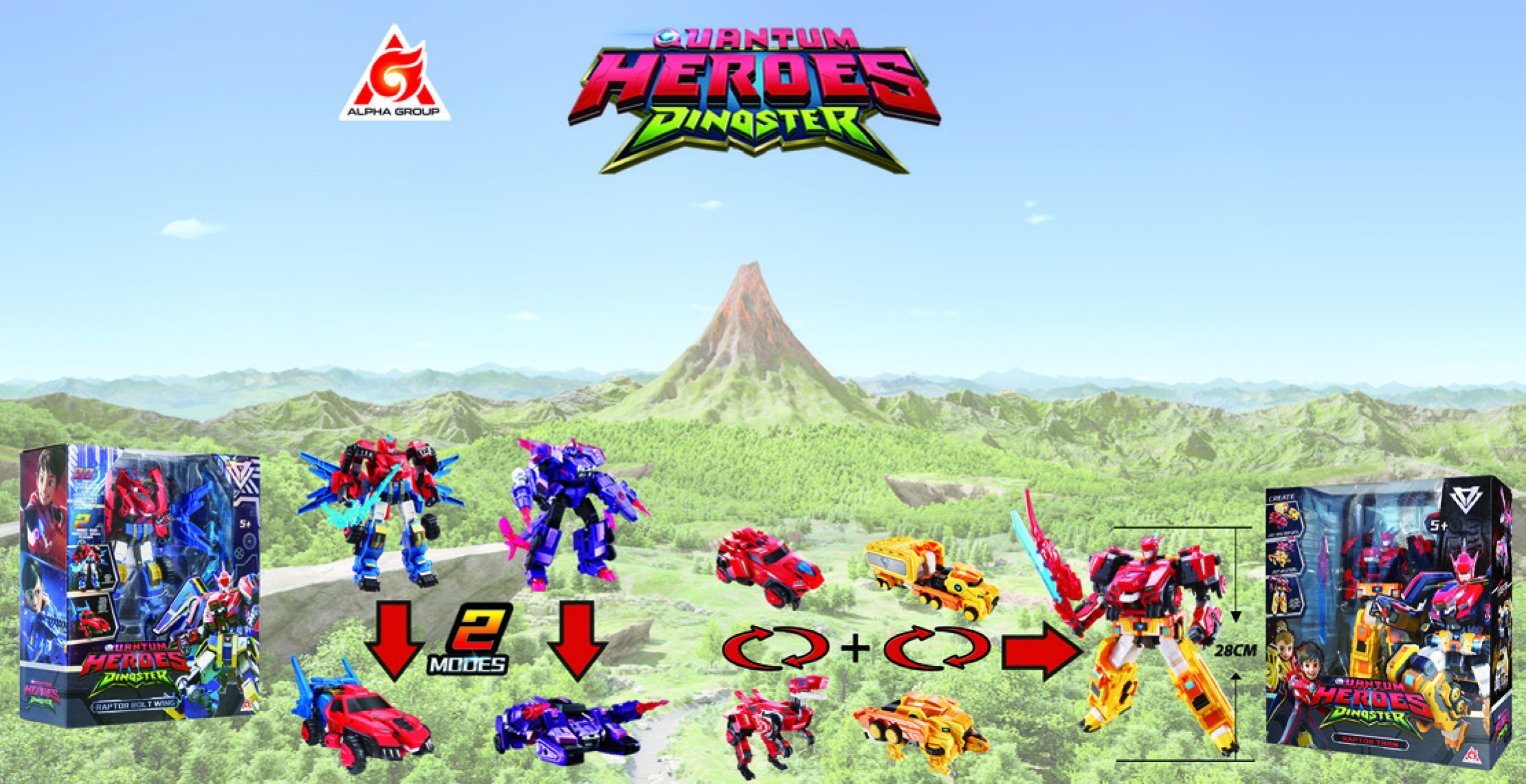 ROBOT TRANSFORMABLE 22 CM ENV. "DINOSTER"