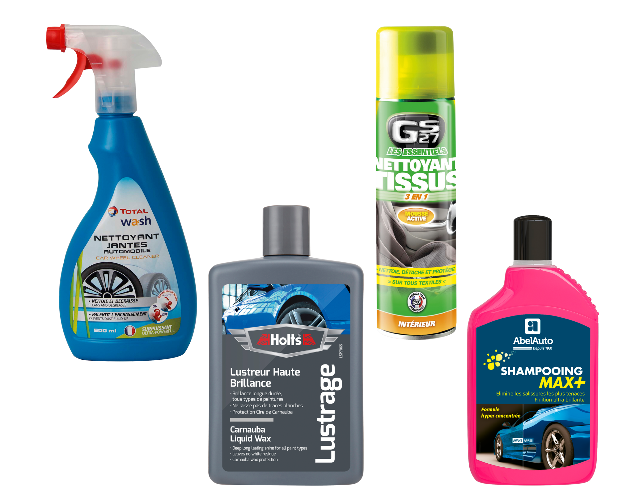 SUR LES PRODUITS PRÉSENTS EN MAGASIN DE LA GAMME ENTRETIEN  "GS27 LES ESSENTIELS", "TOTAL WASH", "HOLT'S" ET "ABEL AUTO"