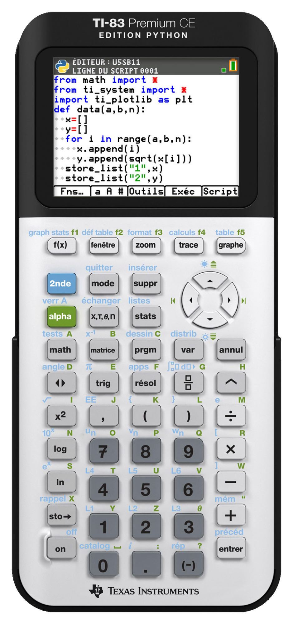 CALCULATRICE graphique TI-83 PREMIUM