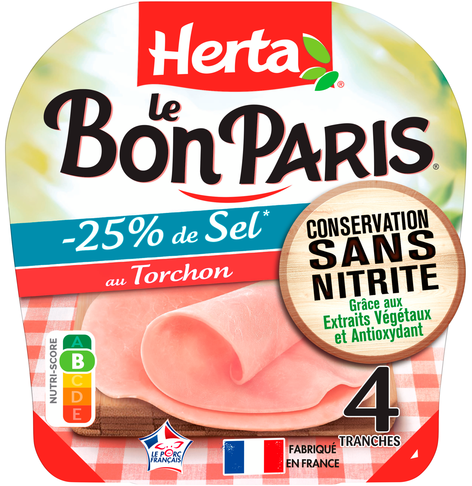 JAMBON LE BON PARIS AU TORCHON -25% DE SEL