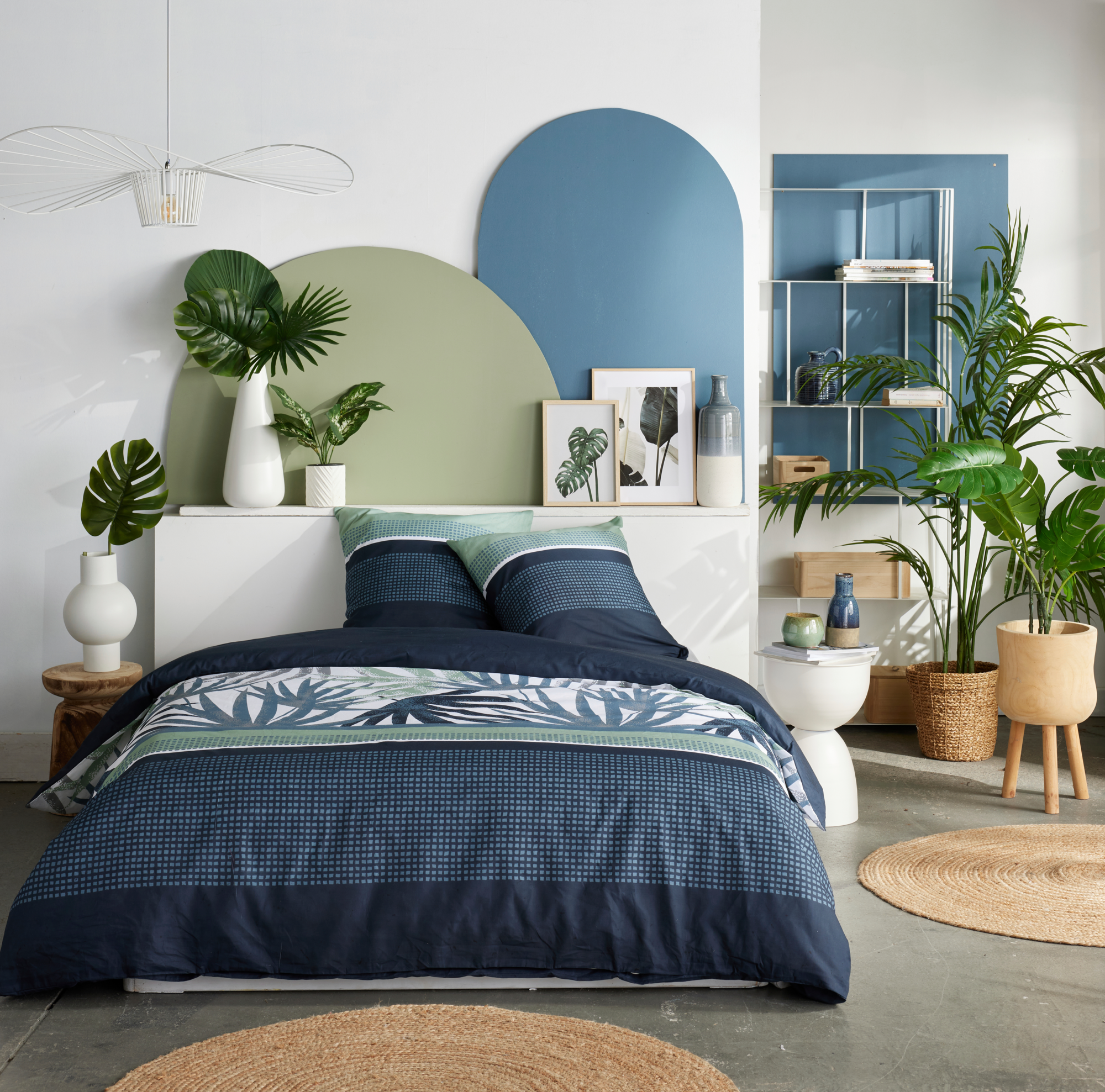 PARURE HOUSSE DE COUETTE 240X220 CM + 2 TAIES D'OREILLER 63X63 CM