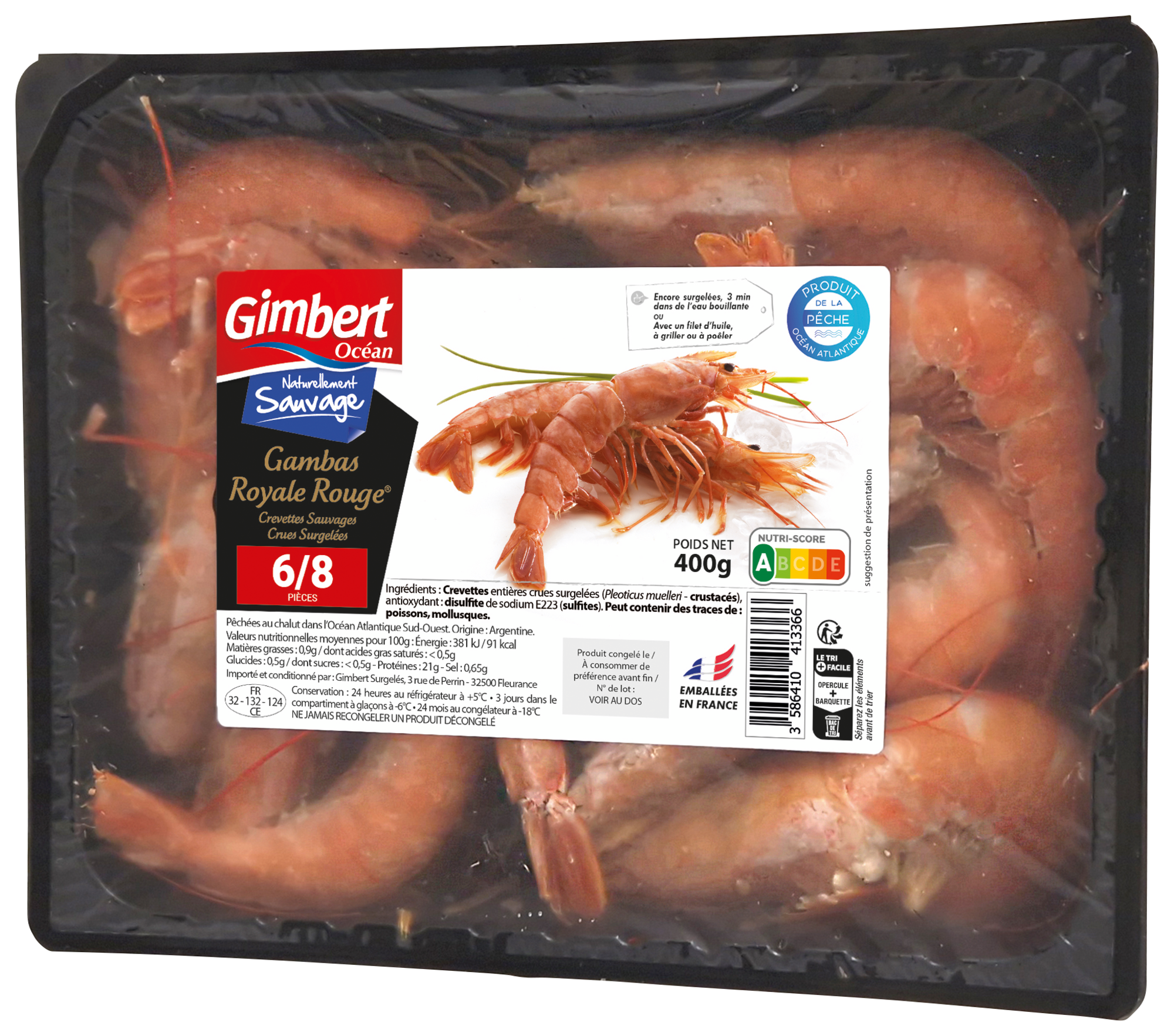 Gambas royale rouge surgelée