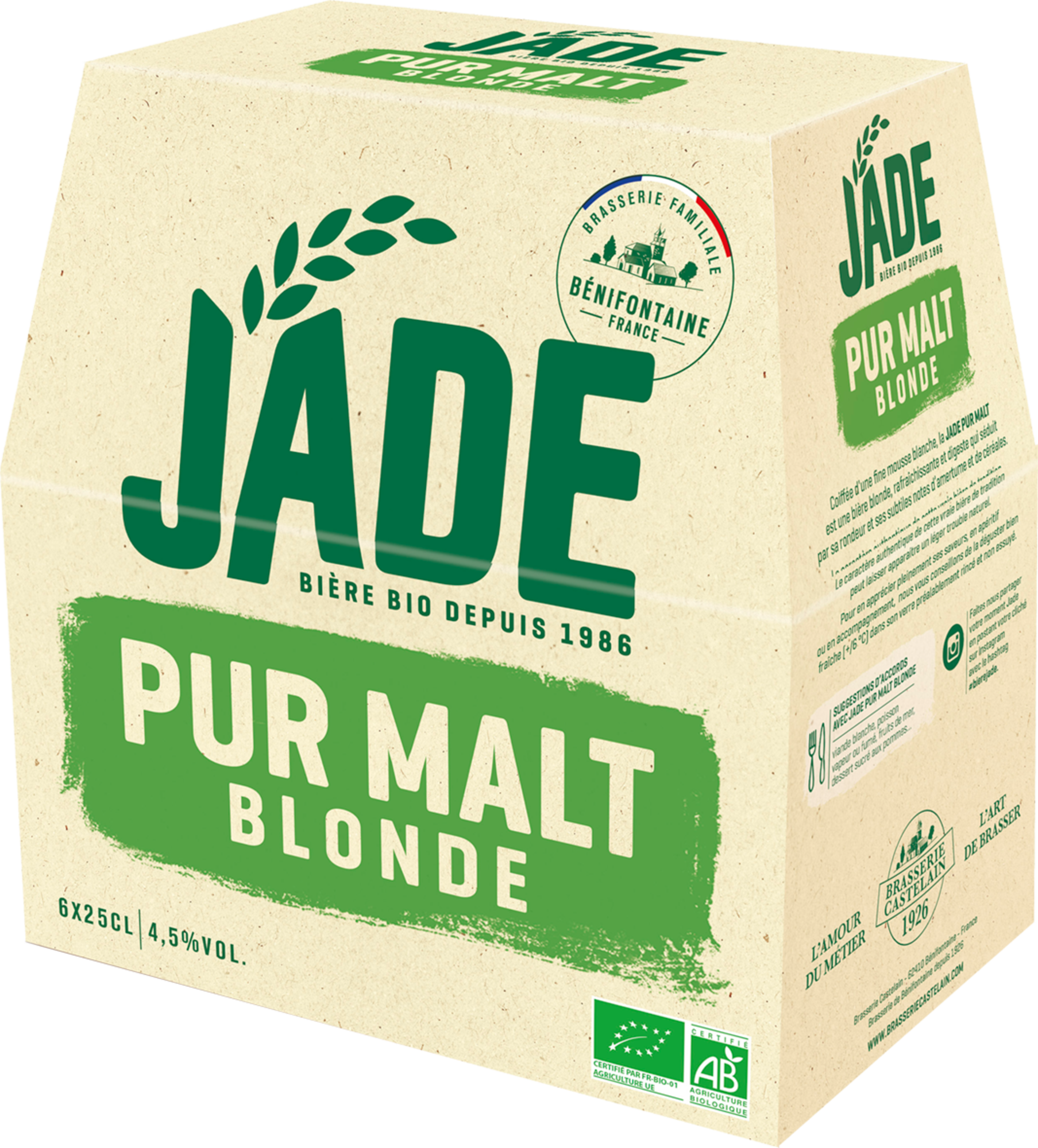 BIÈRE BLONDE PUR MALT BIO