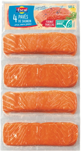 4 PAVÉS DE SAUMON ASC SURGELÉS