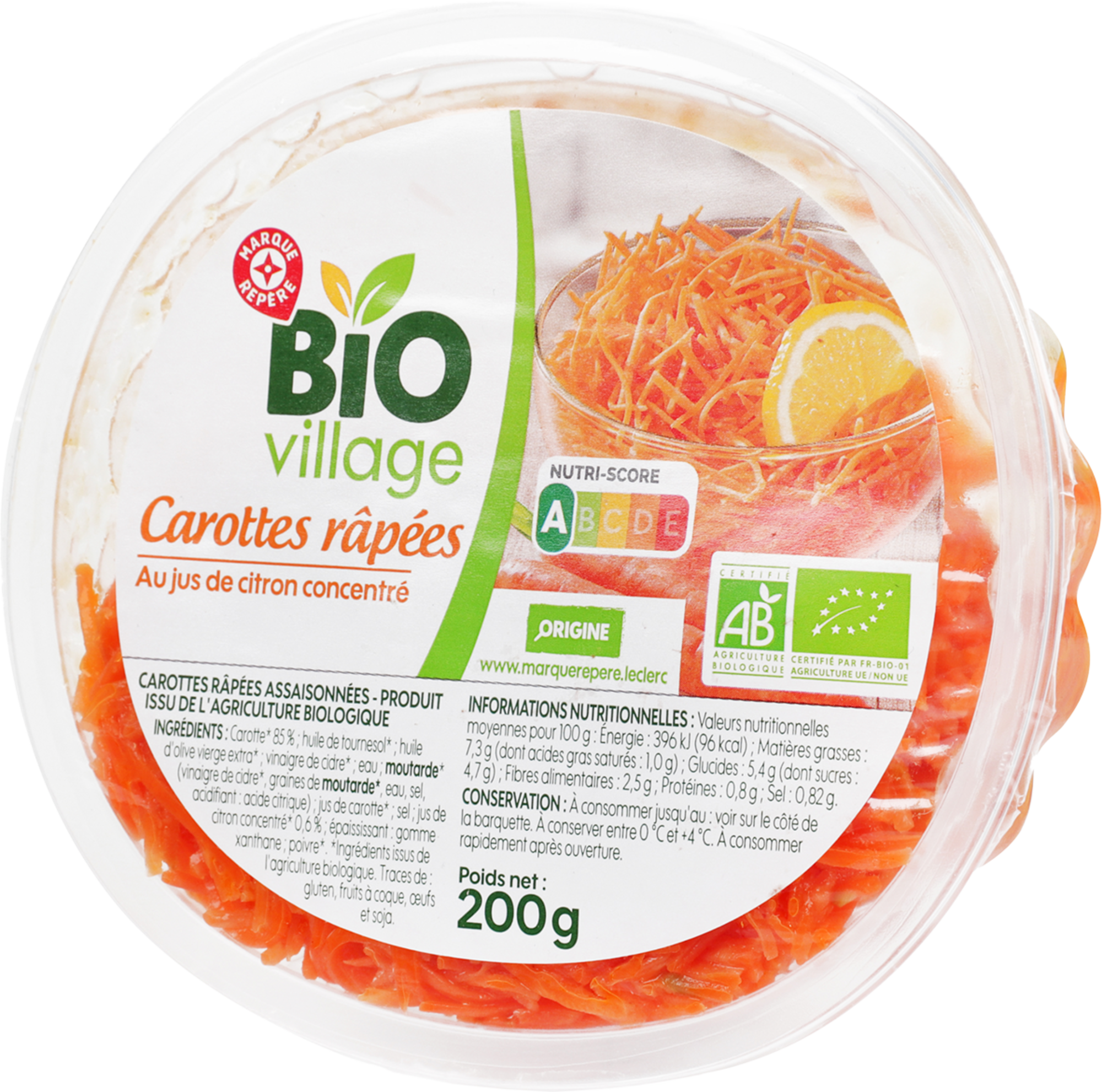 CAROTTES RAPÉES BIO