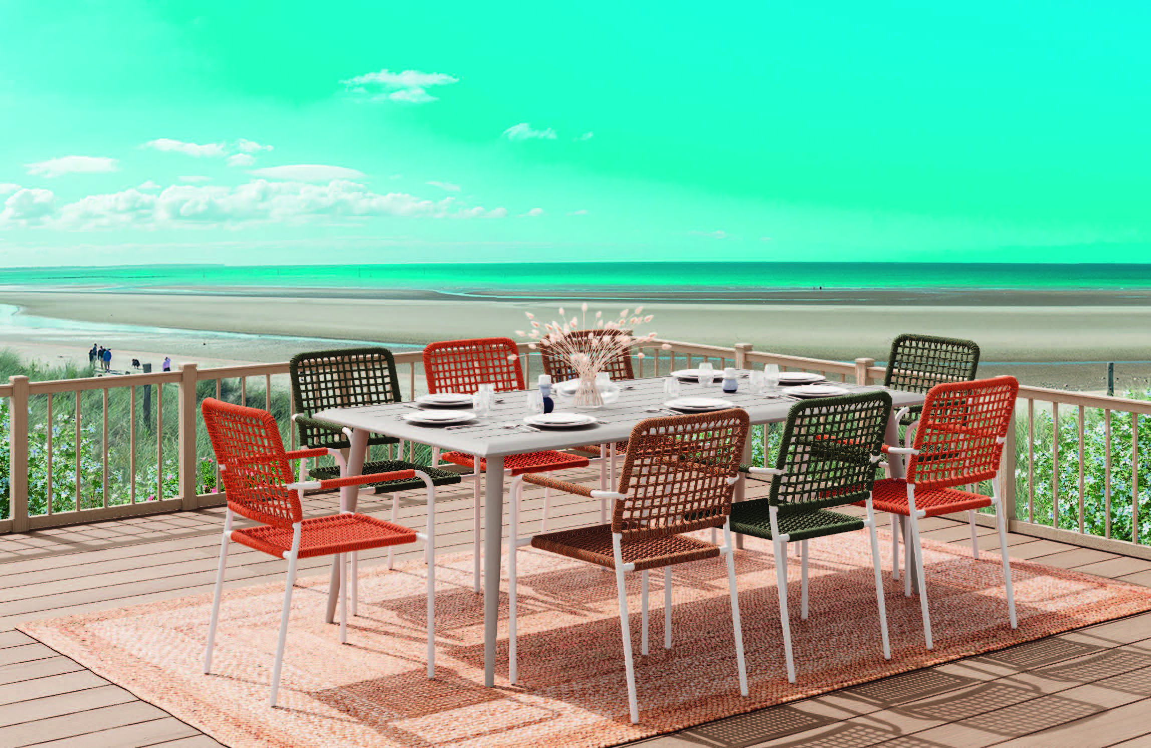 TABLE ALUMINIUM BLANCHE