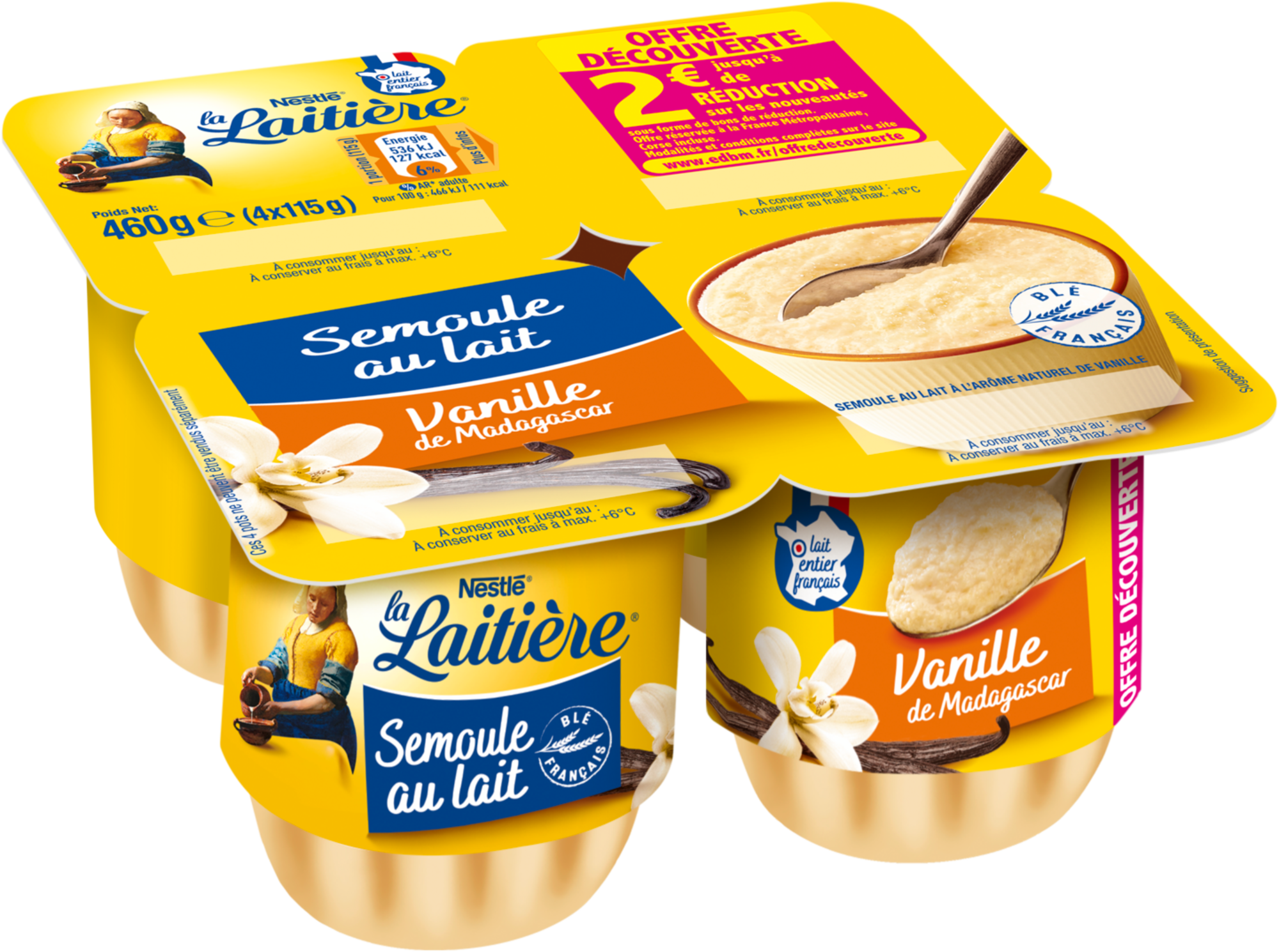 Semoule au lait Vanille de Madagascar Offre découverte