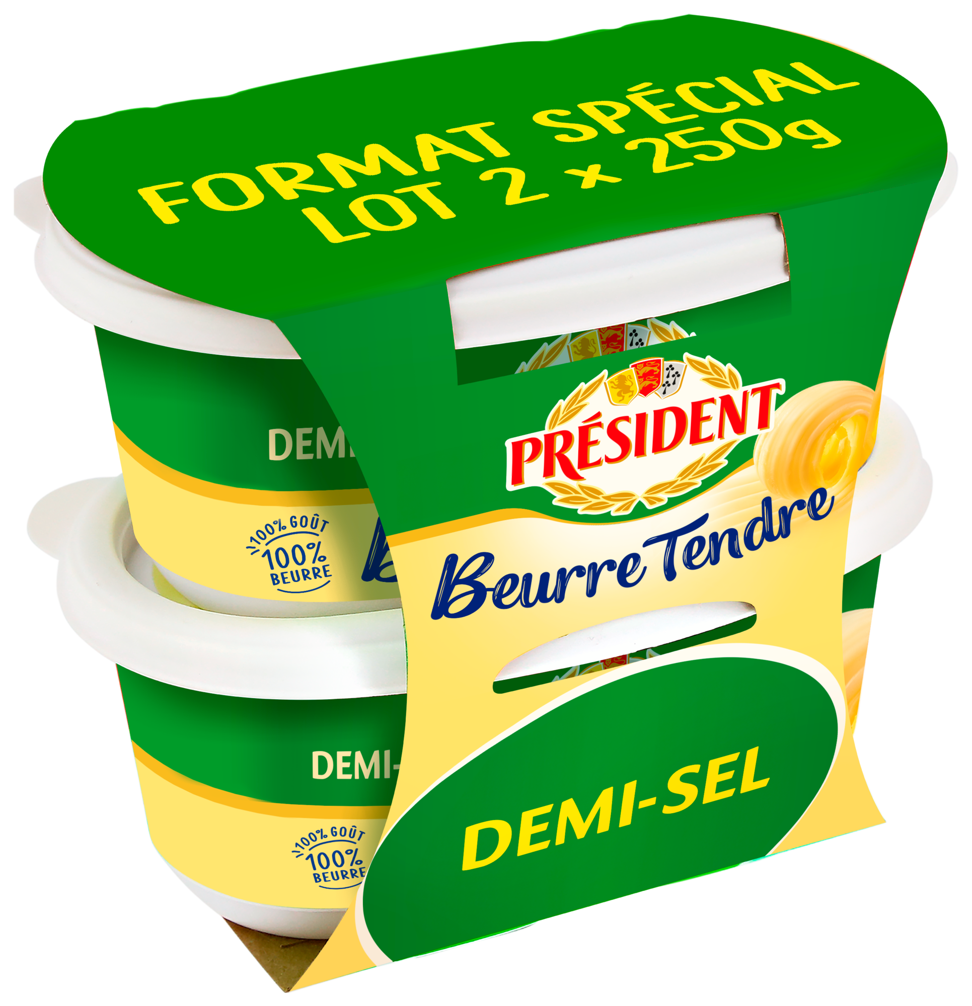 Beurre tendre demi-sel 80% Mat. Gr. format spécial