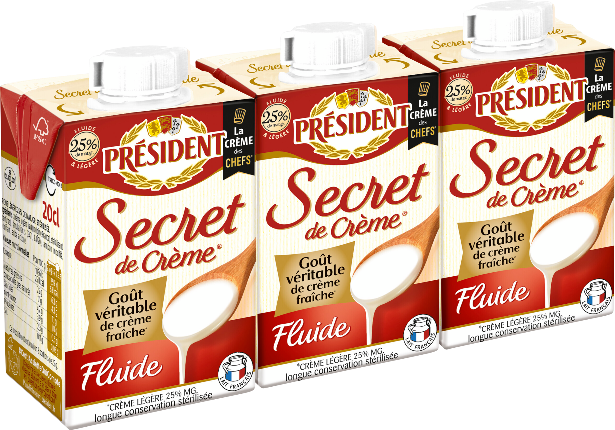 Secret de crème fluide 25% de Mat. Gr.
