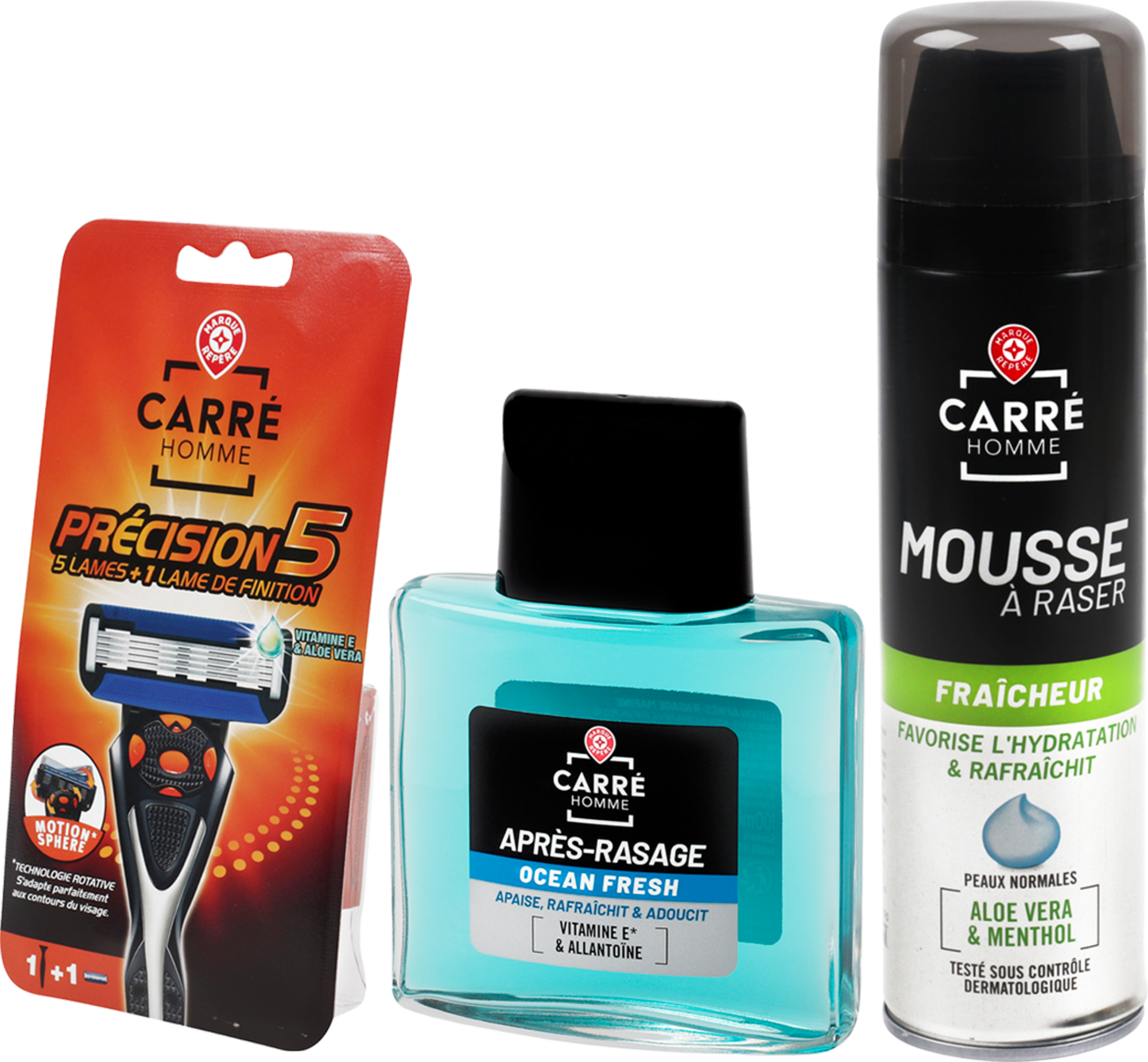 SUR LES PRODUITS PRÉSENTS EN MAGASIN DE LA GAMME RASAGE "CARRÉ HOMME"