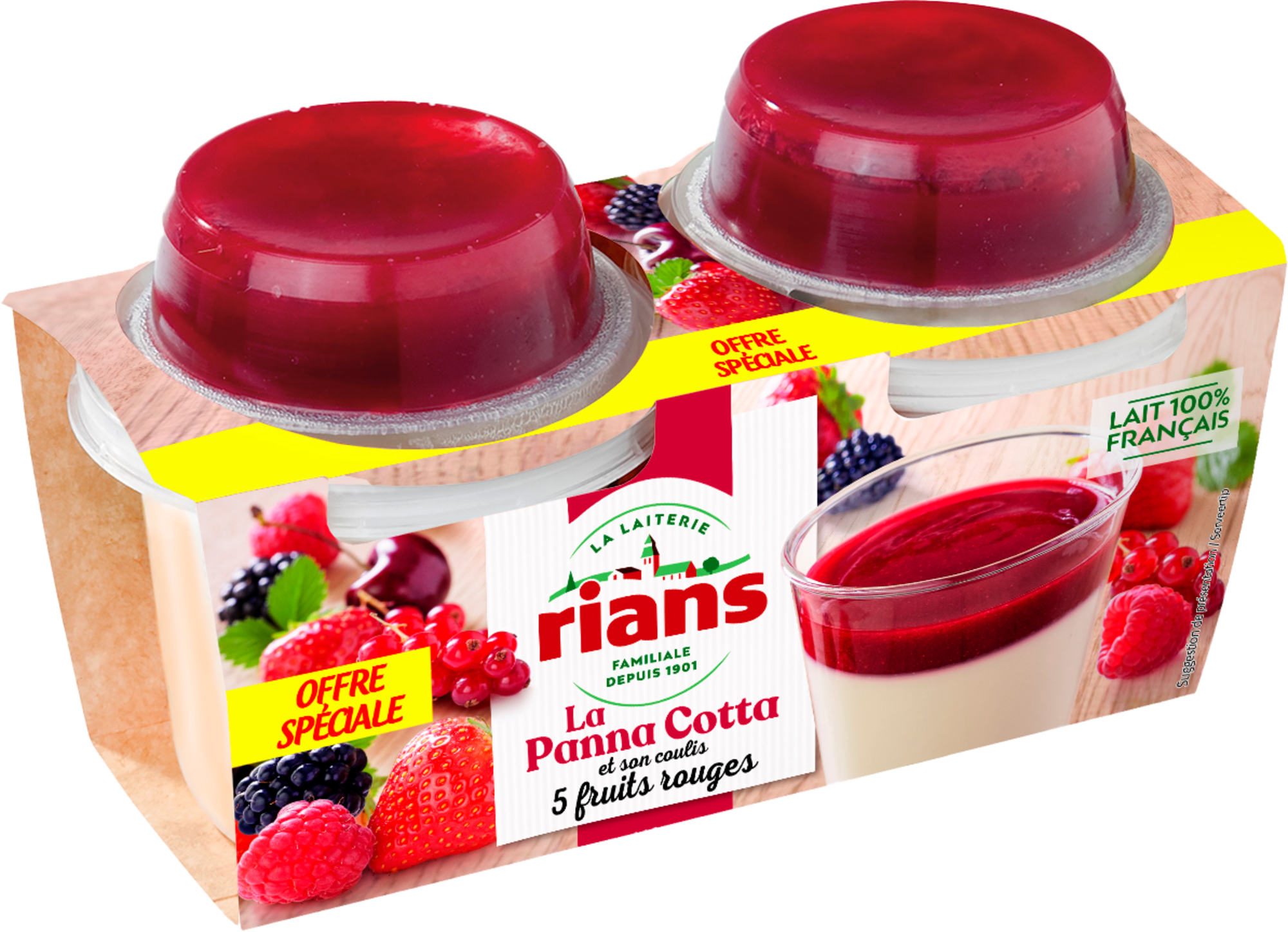 La Panna Cotta et son coulis 5 fruits rouges Offre spéciale