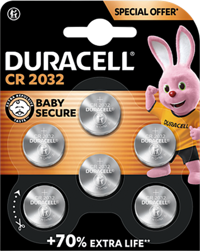 PILES SPECIALES RONDES PLATES CR 2032 X6