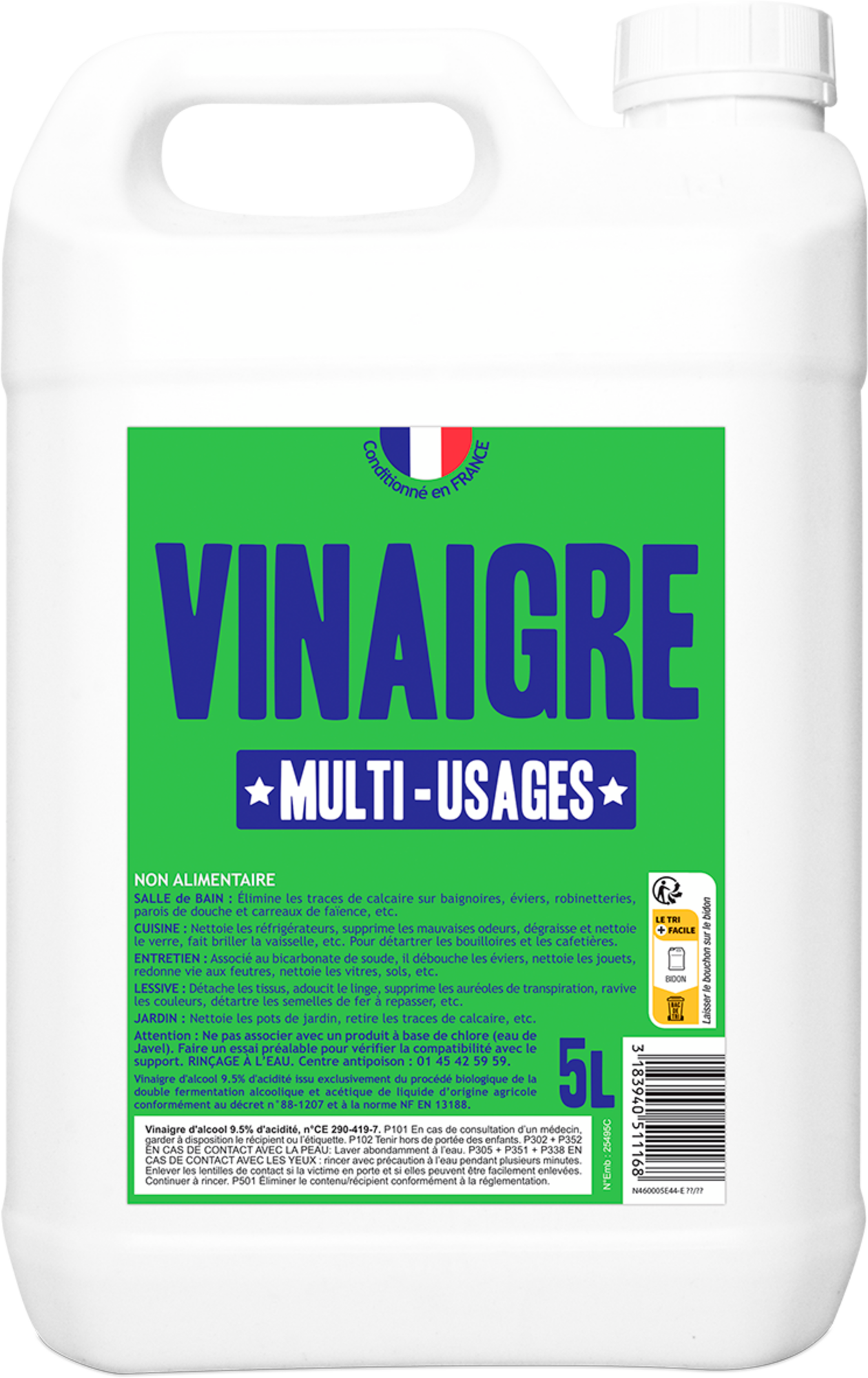 VINAIGRE MULTI USAGES 9,5° 5L